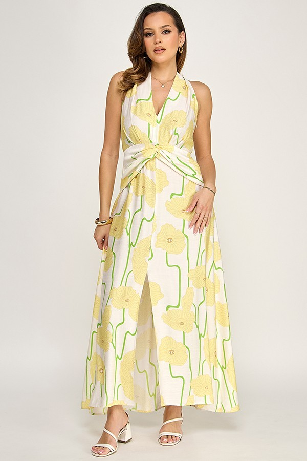 Halter Neck Maxi Dress