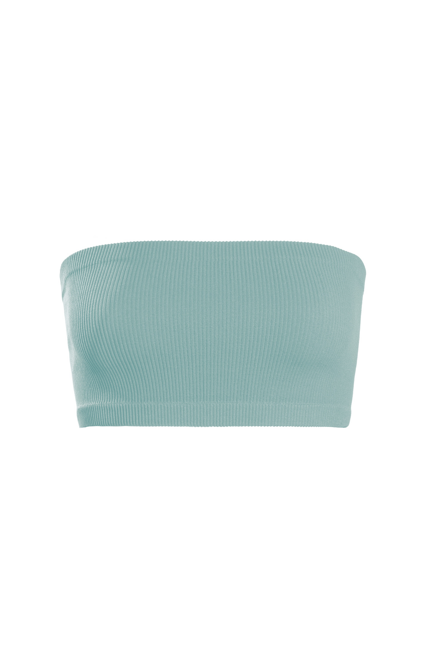 RIBBED BANDEAU TOP