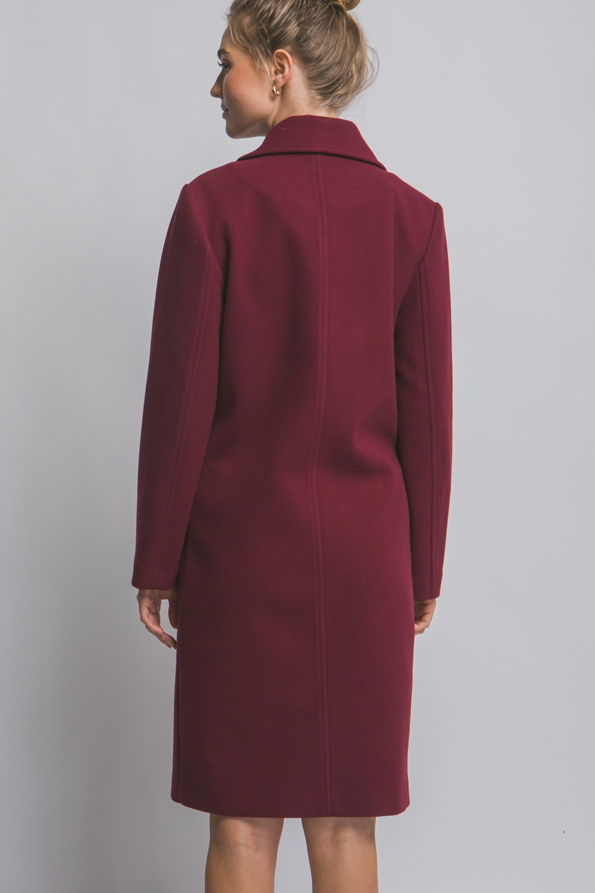Longline Notch Lapel Coat