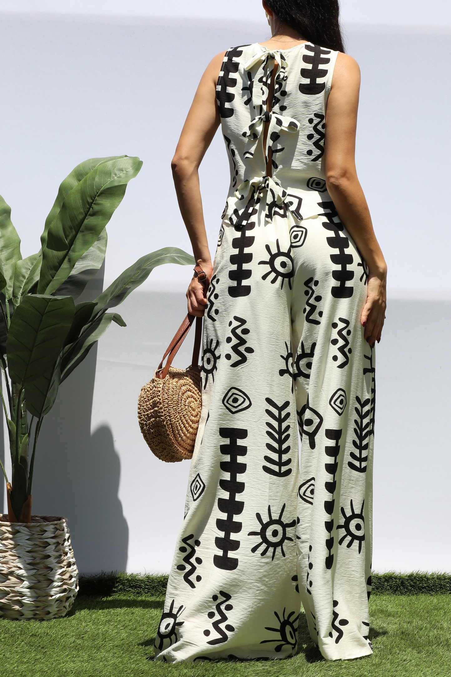 Printed Loose Fit Top And Pants Set