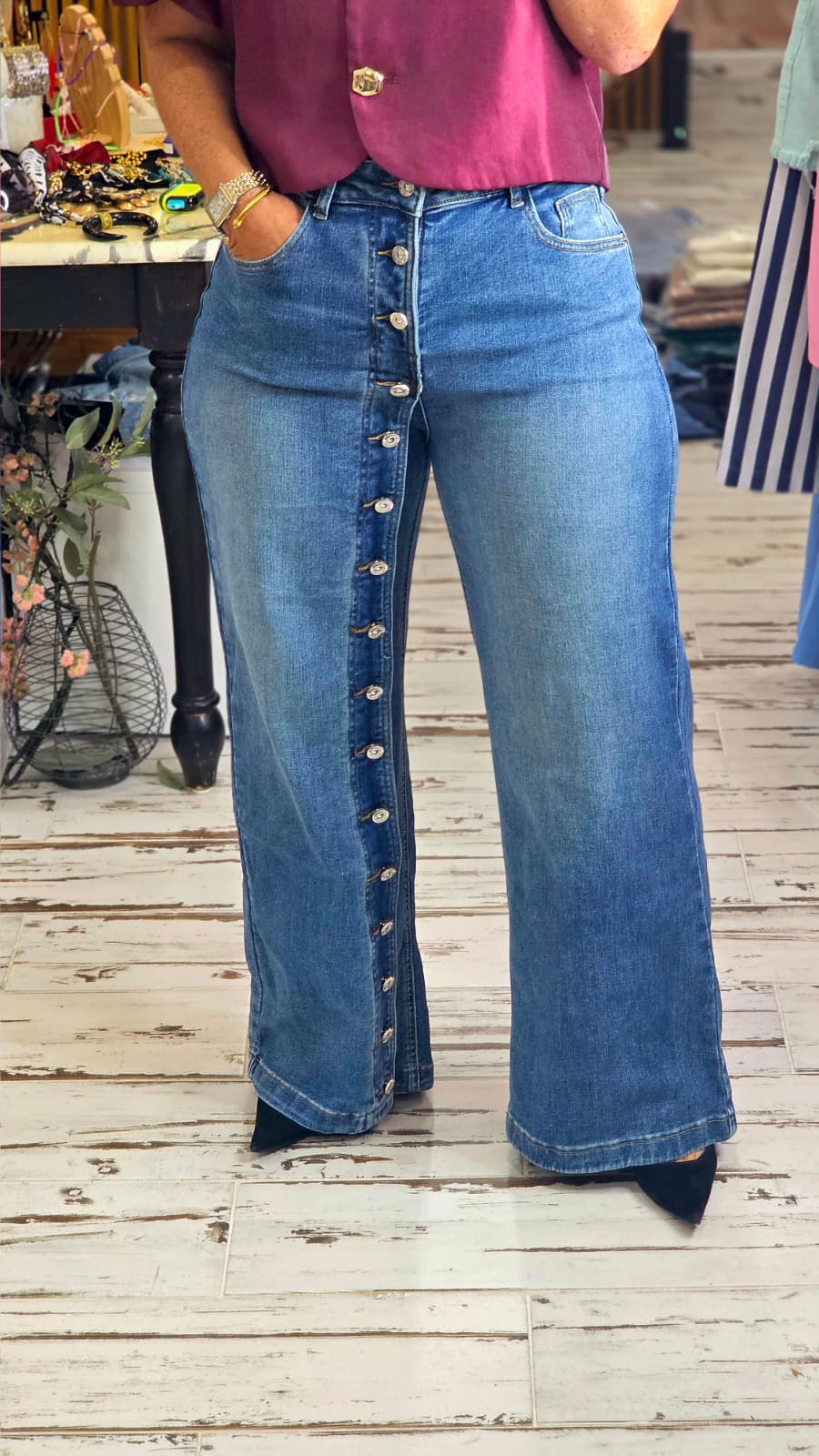 BUTTON JEANS PANTS