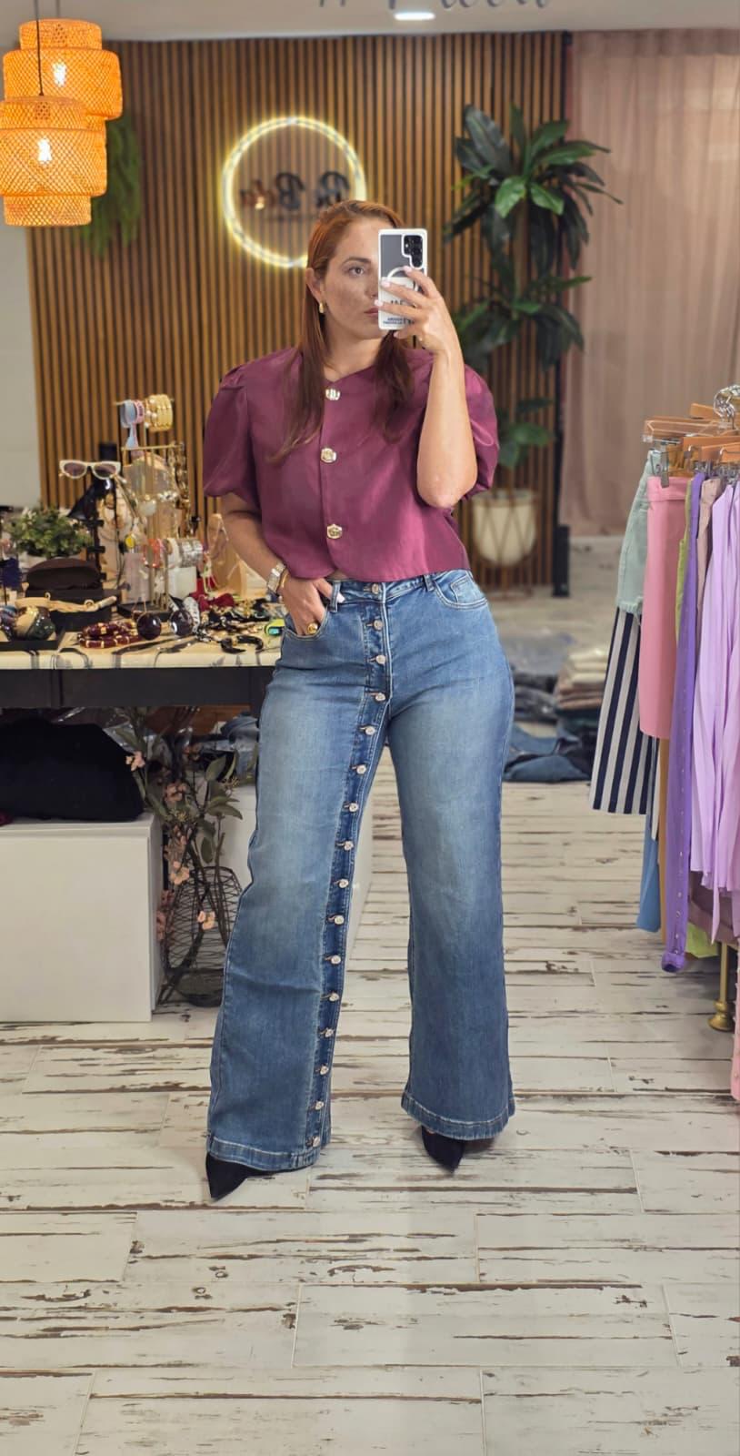 BUTTON JEANS PANTS