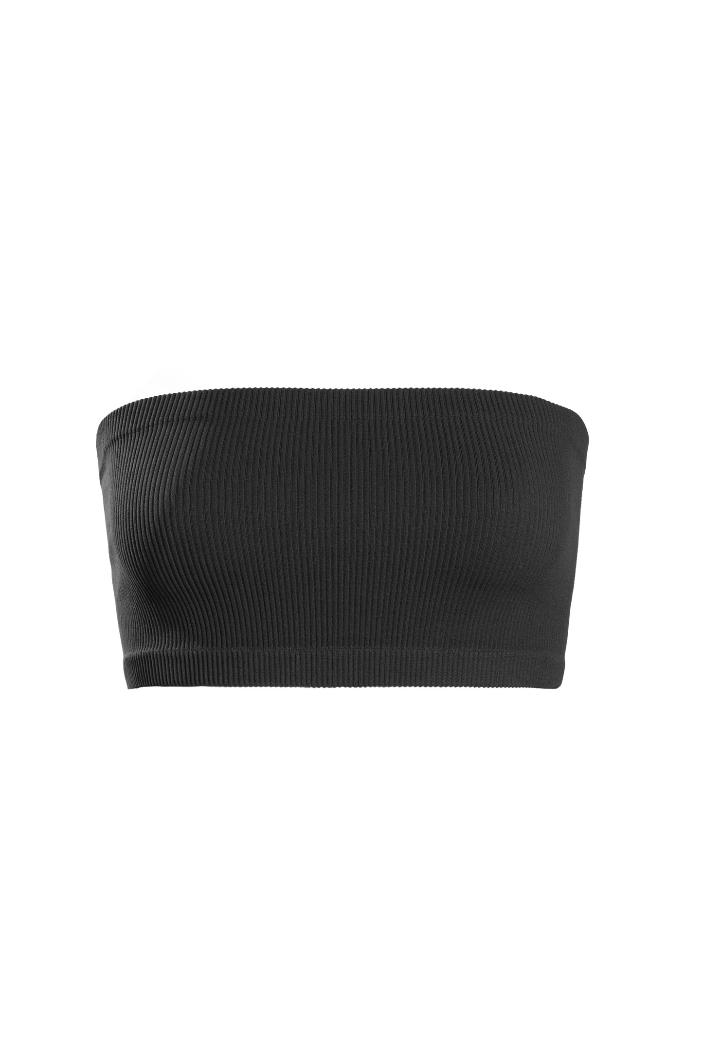 RIBBED BANDEAU TOP