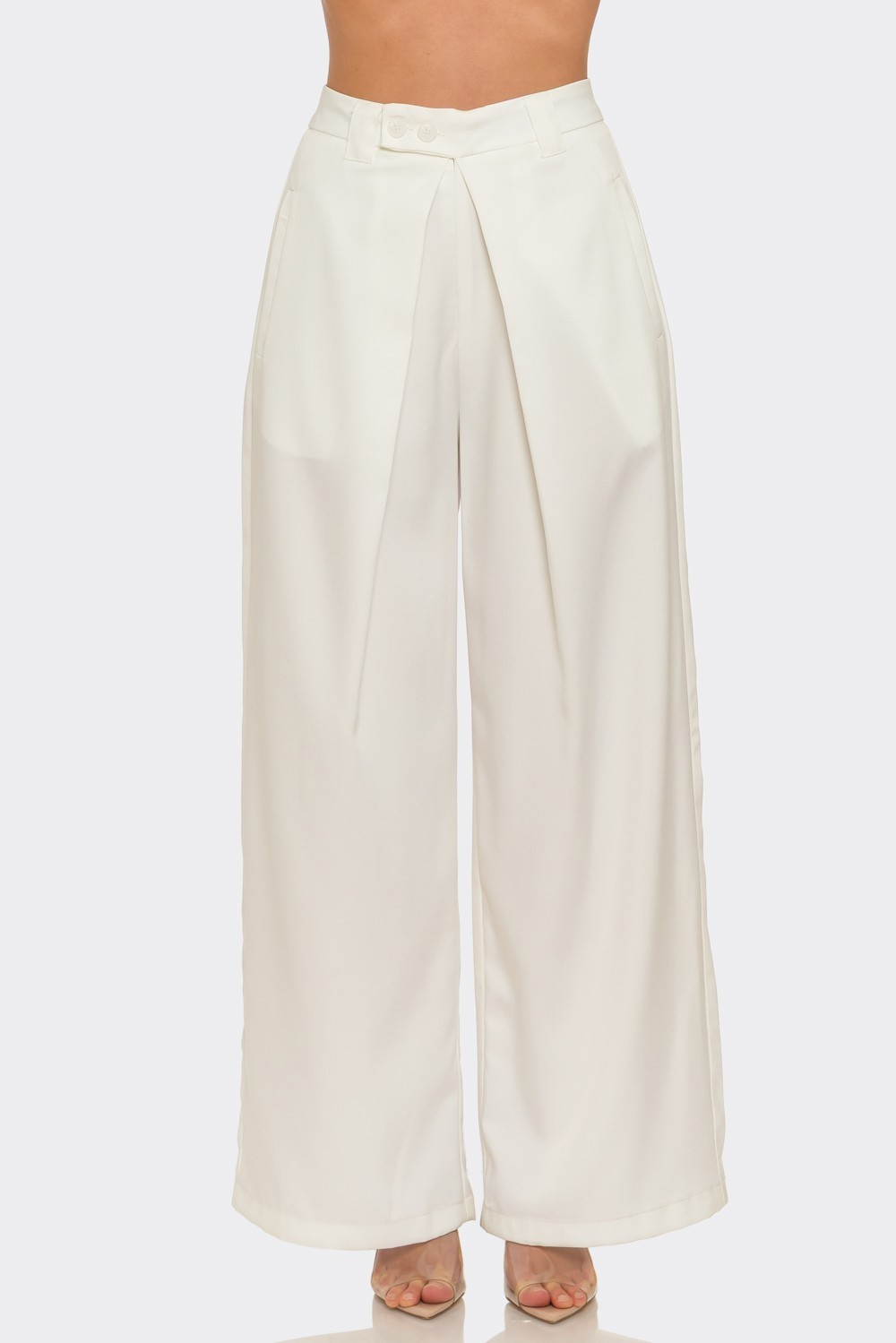 Wide Leg High-waist Tailored Pants