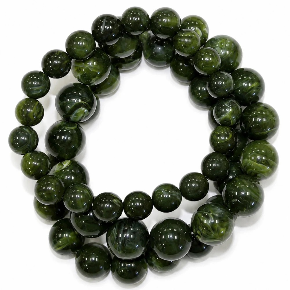 Marbled Acrylic Bead Bracelet