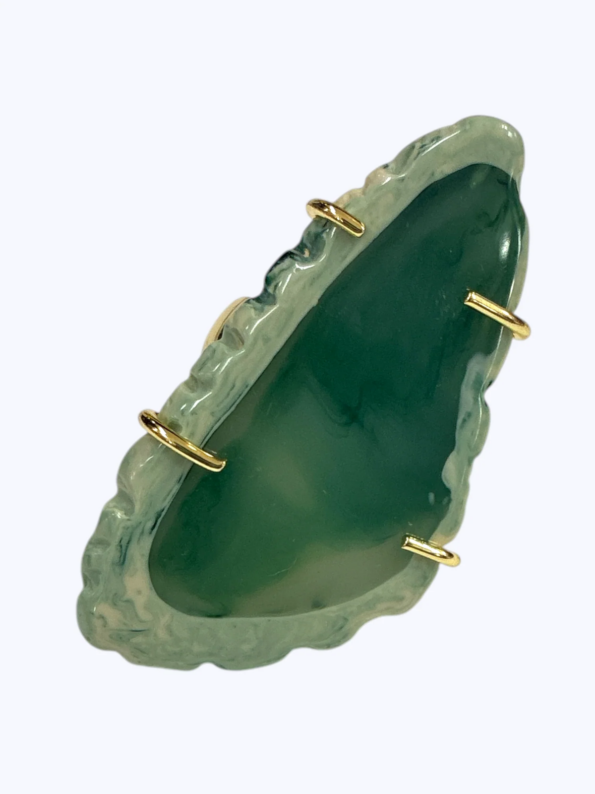Organic Stone Cocktail Ring ajustable