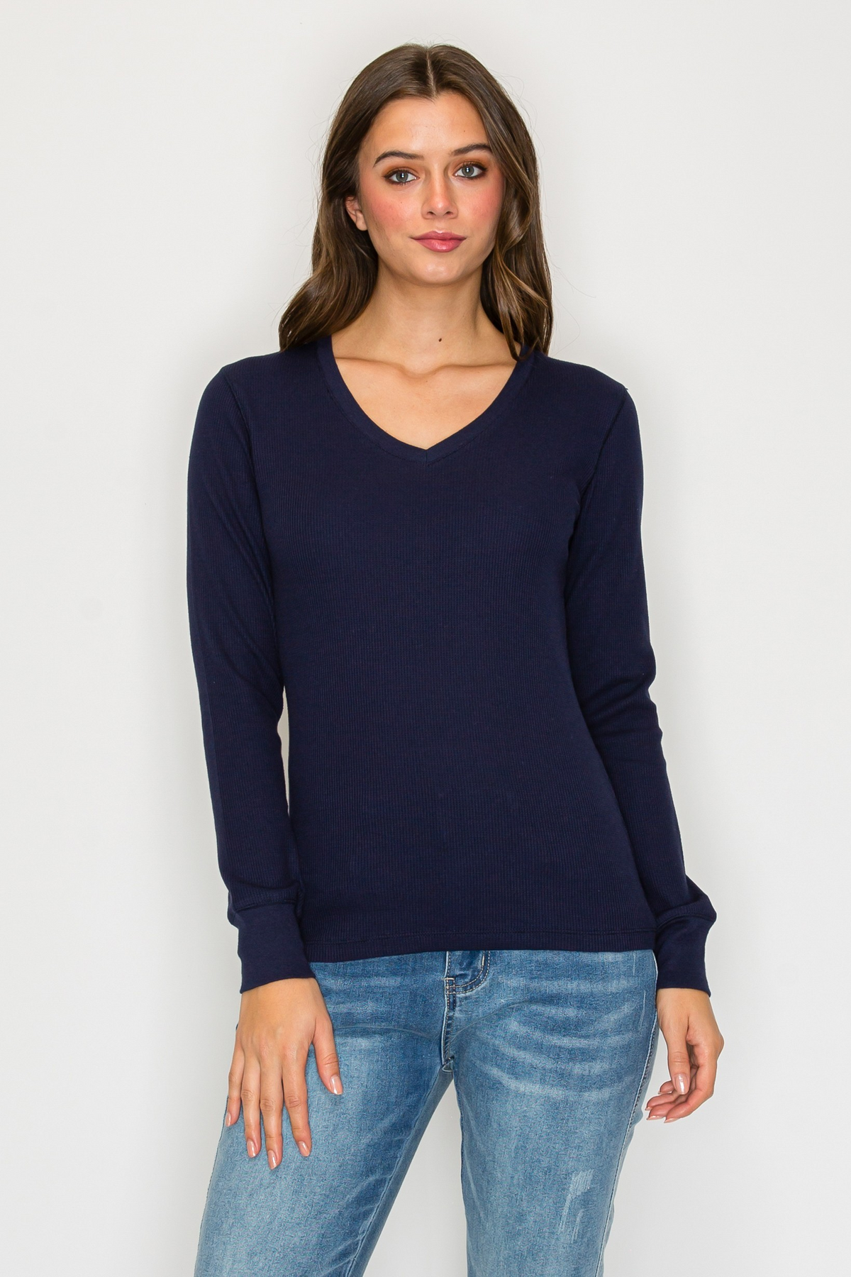 Long Sleeve V-neck Thermal Top