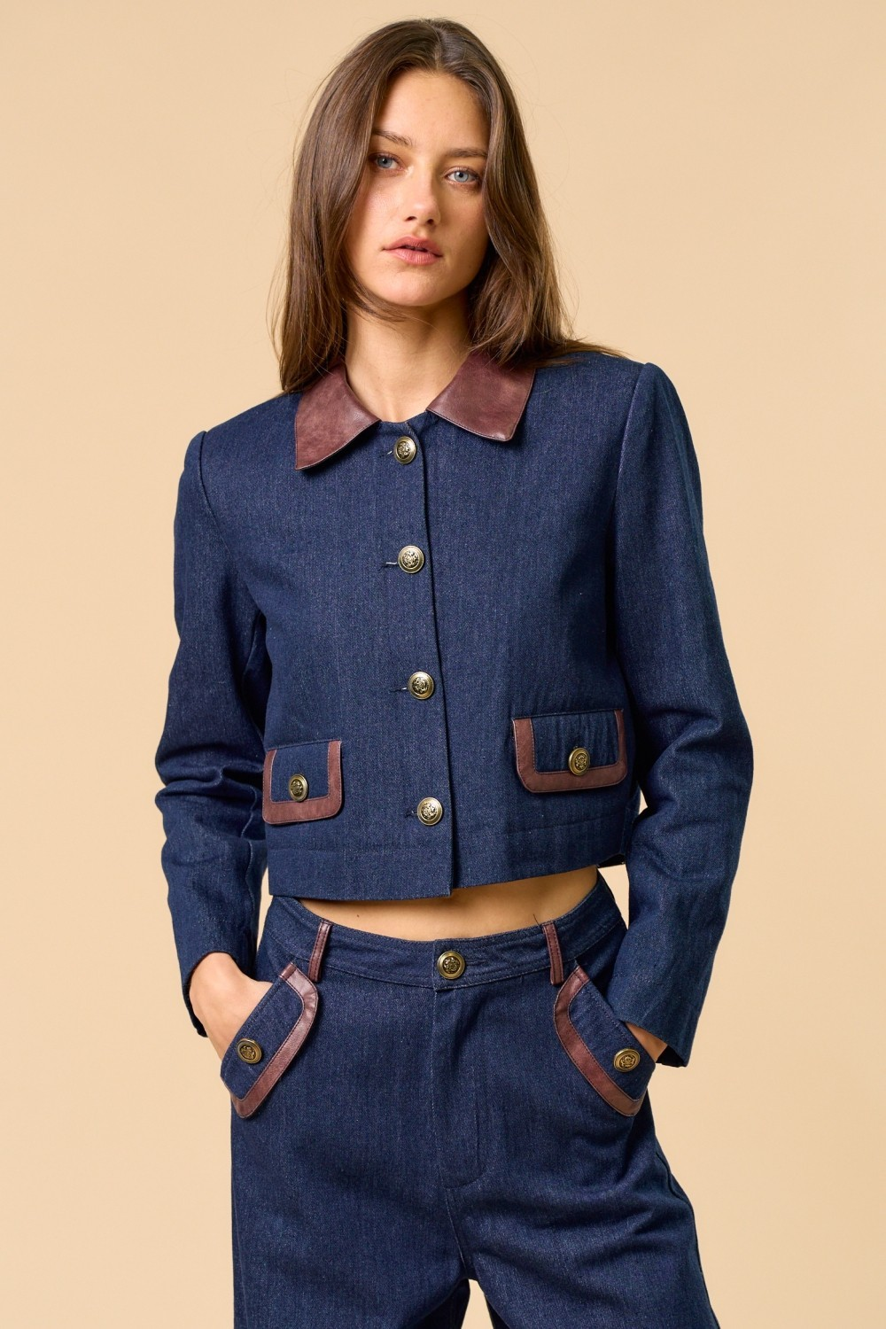 Denim set With Contrast