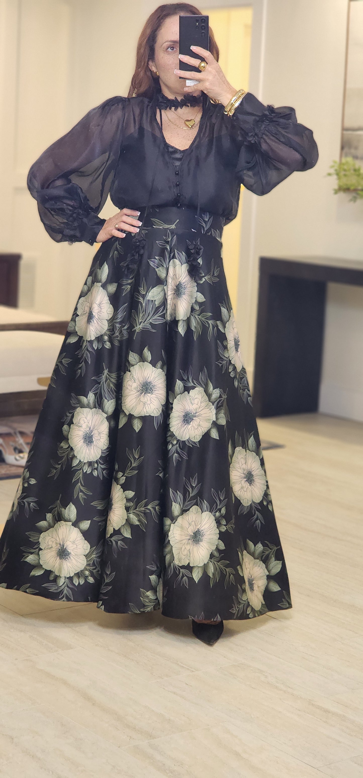 MAXI FALDA ORQUIDEA