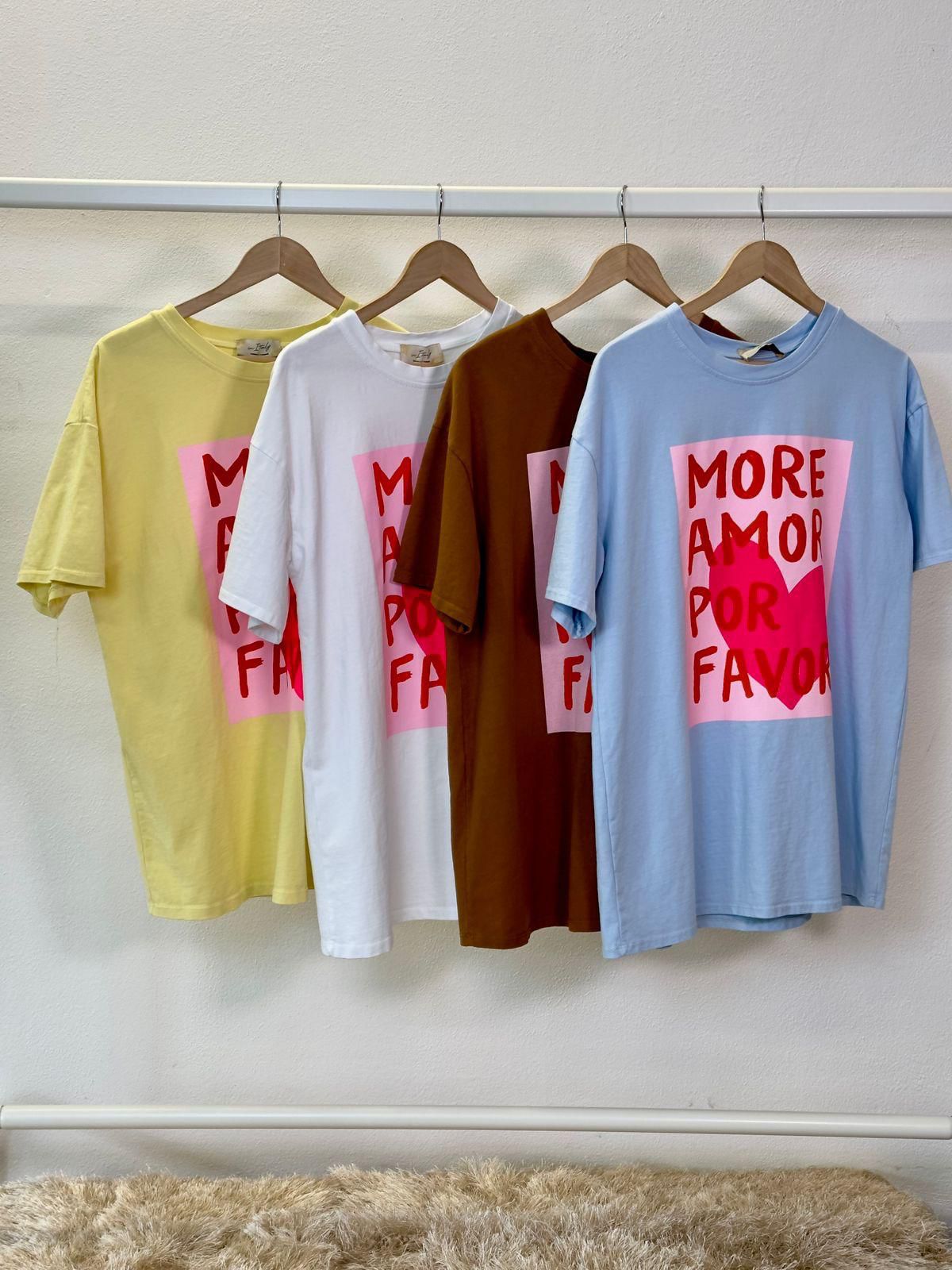 Cotton tshirt more amor por favor