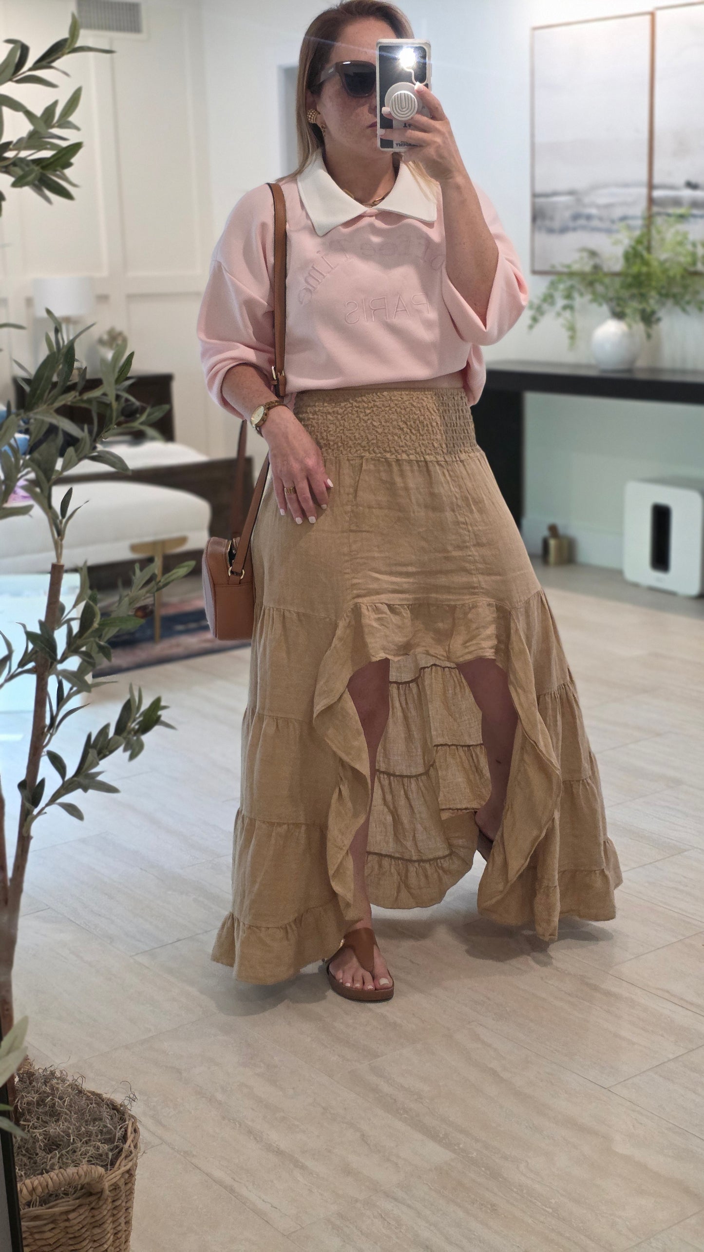 Linen skirt ONE SIZE