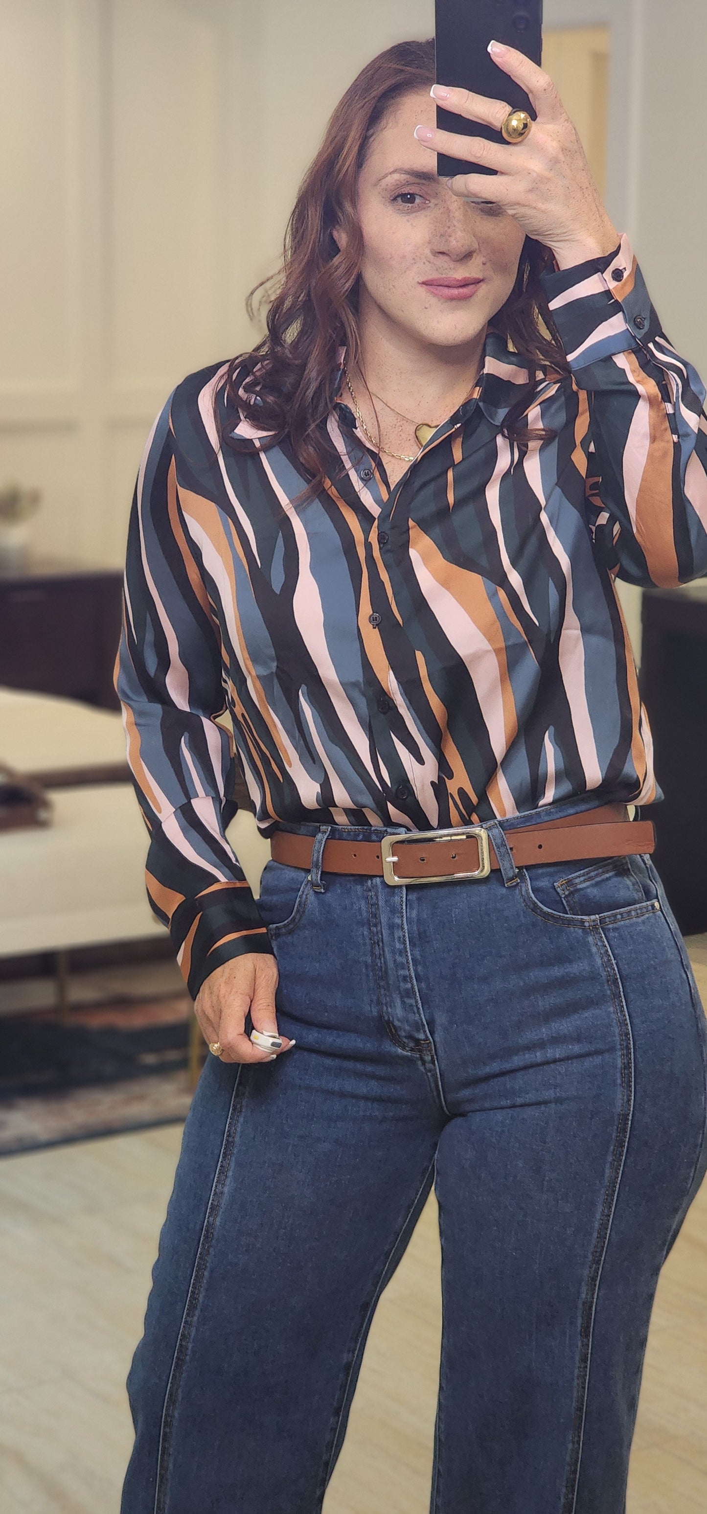 Camisa Satin Manila
