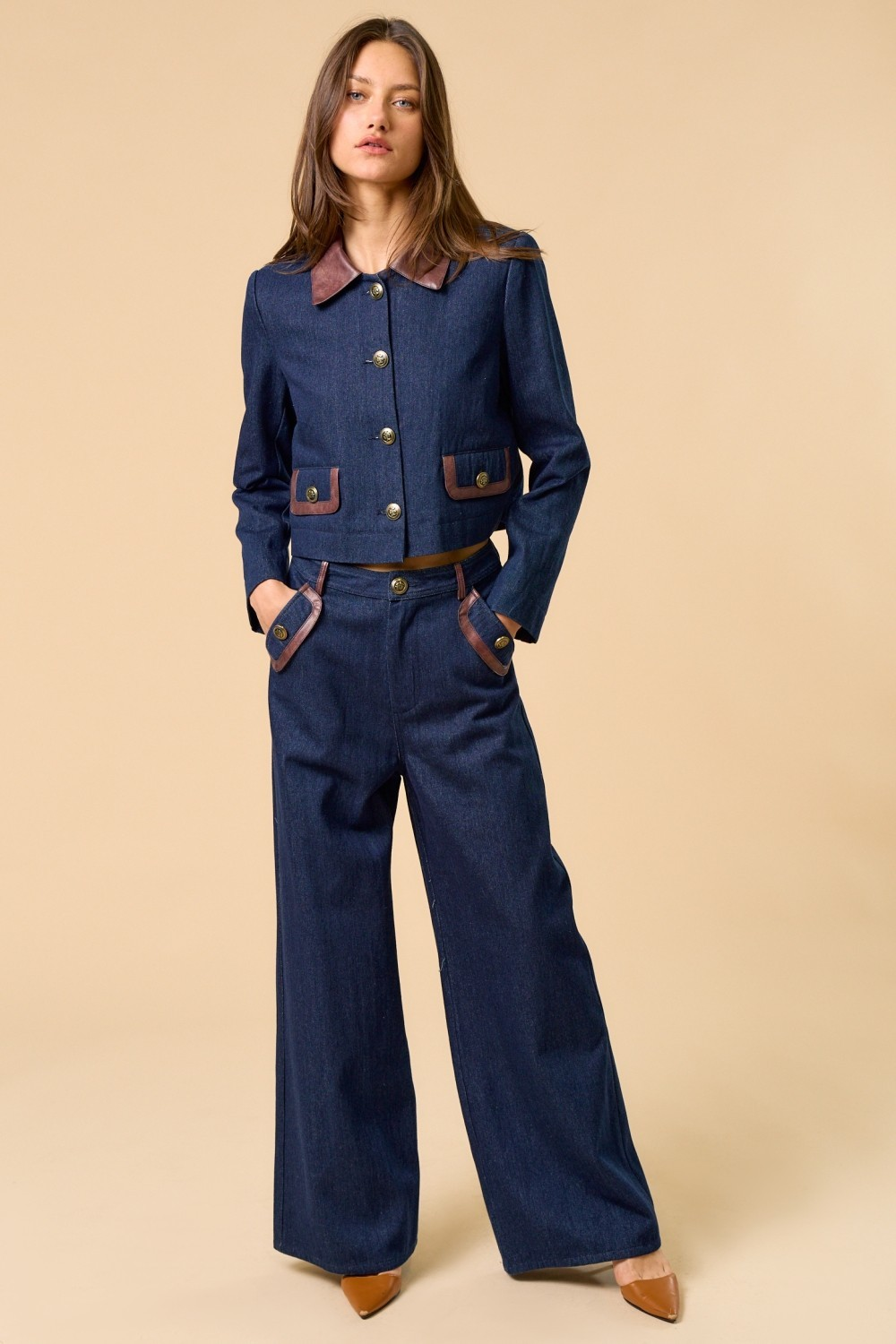 Denim set With Contrast