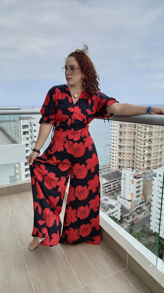 Jumpsuit RedBlack
