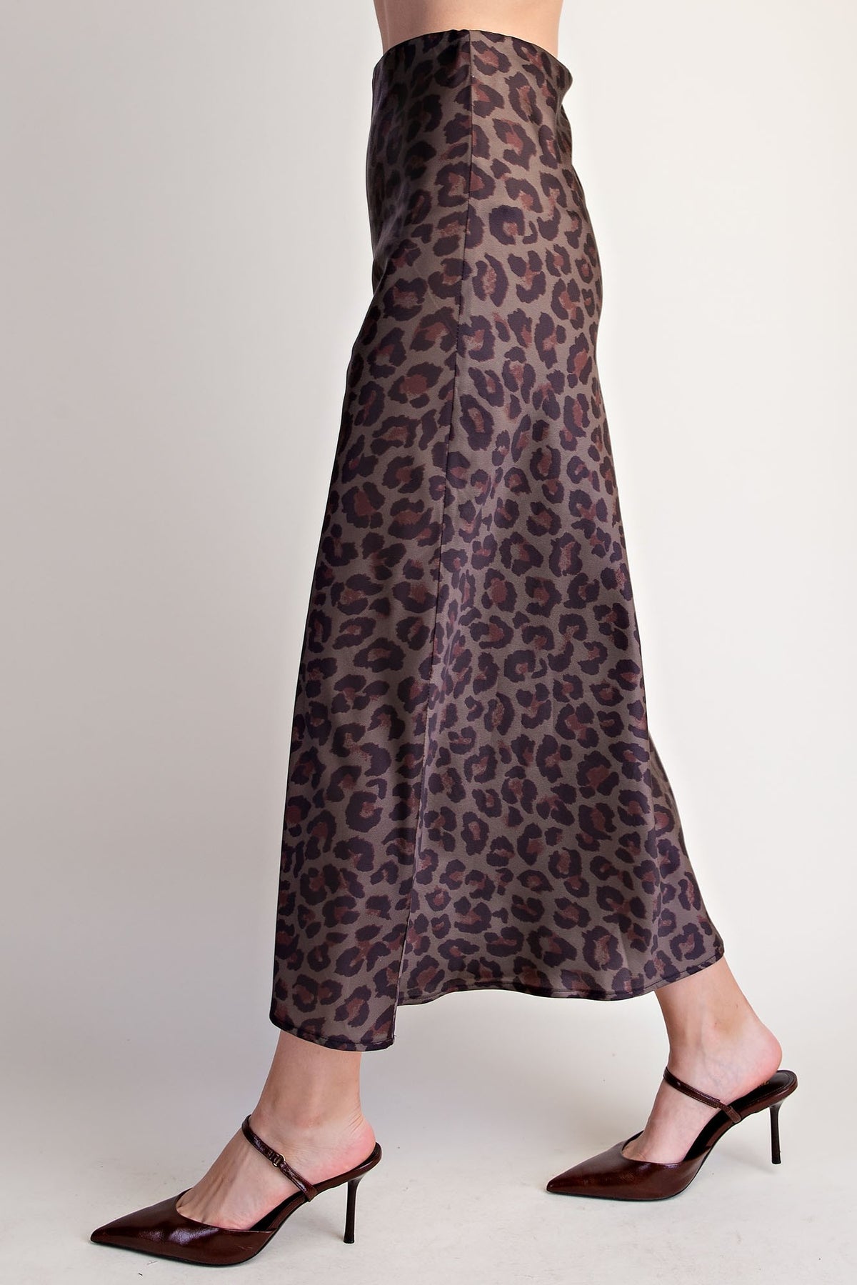 Animal Skirt High Waist Midi Length