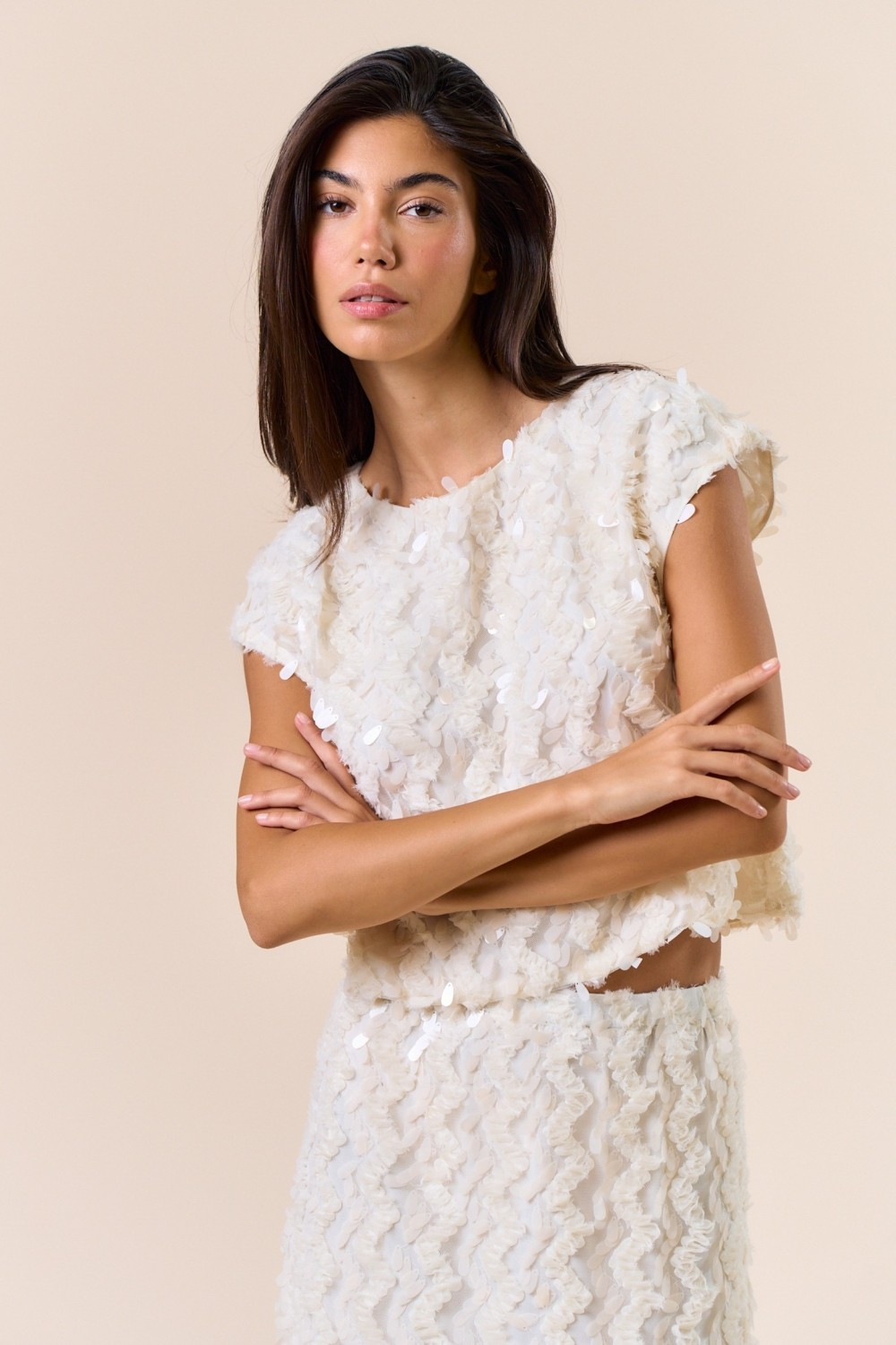 Sequin top and Maxi Skirt