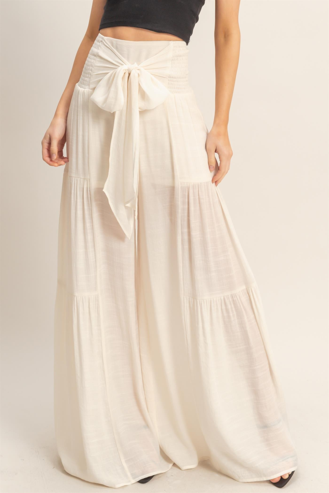 Pantalones palazzo escalonados
