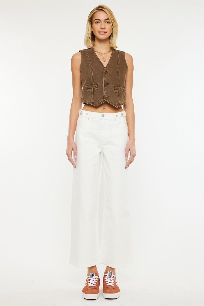 Ultra High Rise Cropped Wide Leg Jeans
