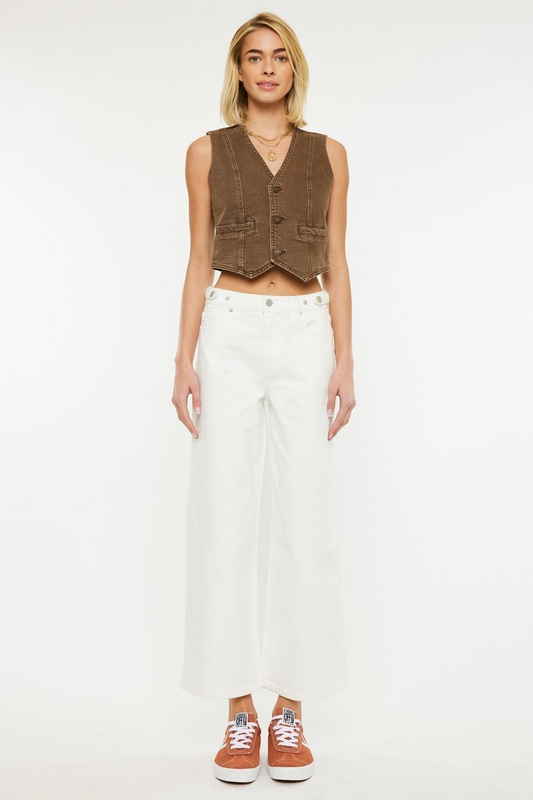 Ultra High Rise Cropped Wide Leg Jeans