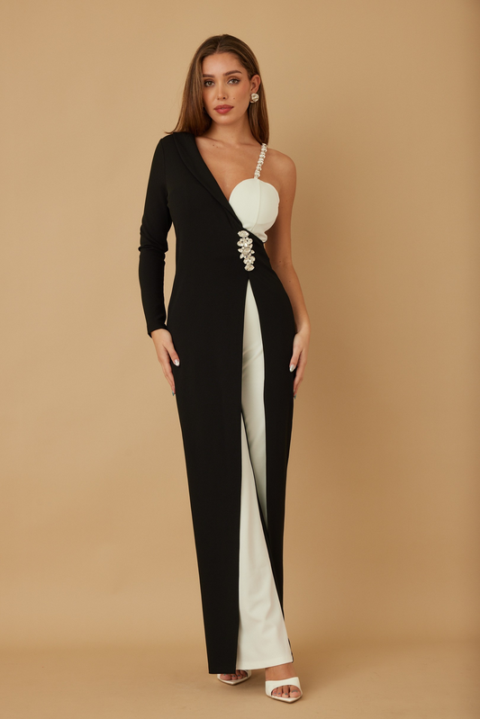 Jewel One Strap Shoulder Jumpsuit