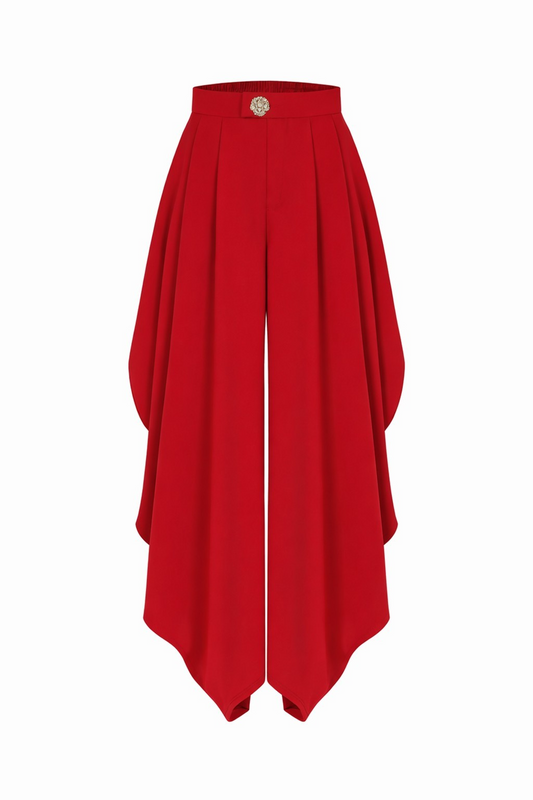 Ruched Solid Pants