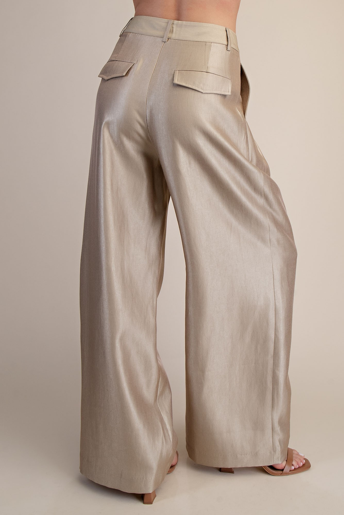High-waisted Double Pleat Pants