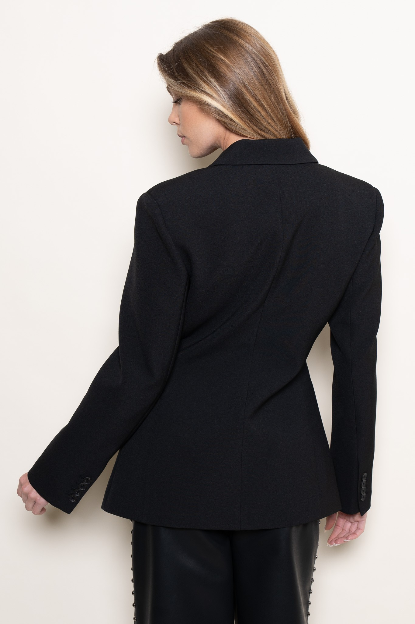 Classic Preppy Chic Elevated Fitted Long Blazer