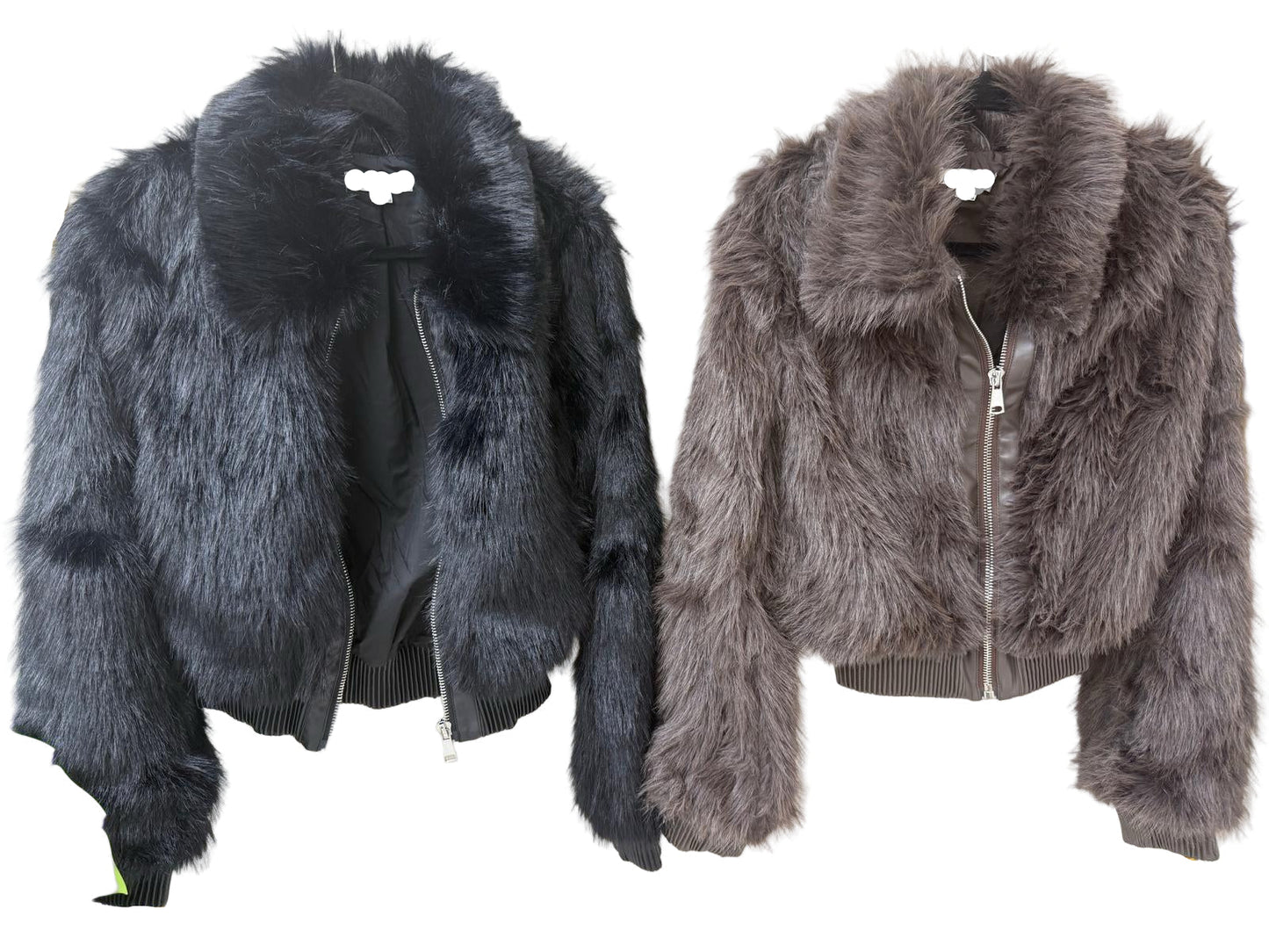 FAUX FUR ZIPPER JACKET