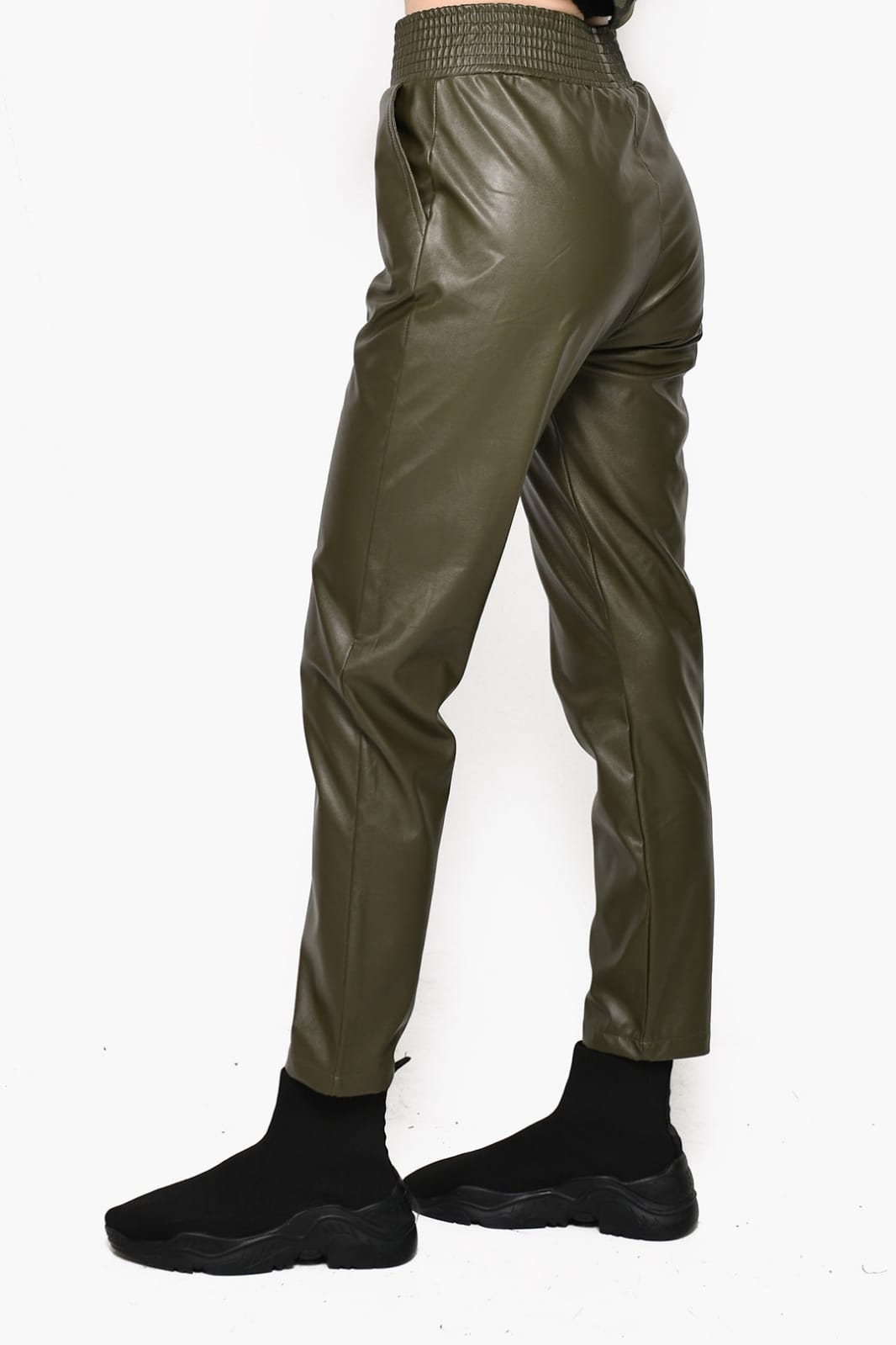 GREEN LEATHER PANTS
