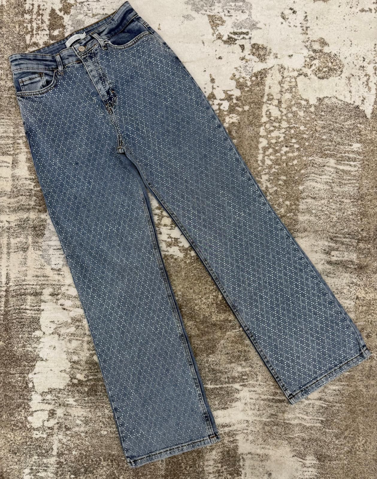 Wide leg pants rhinestones