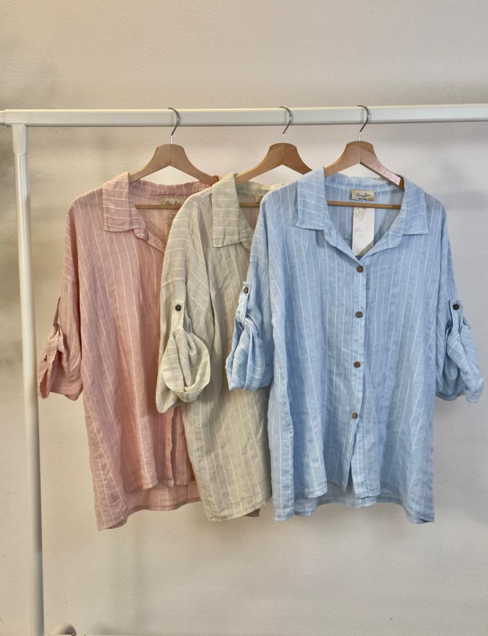 Striped italy linen set