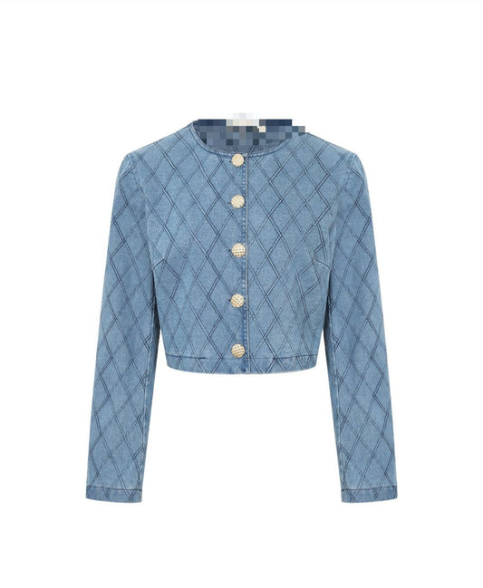 QUILTED CHARM DENIM JACKET