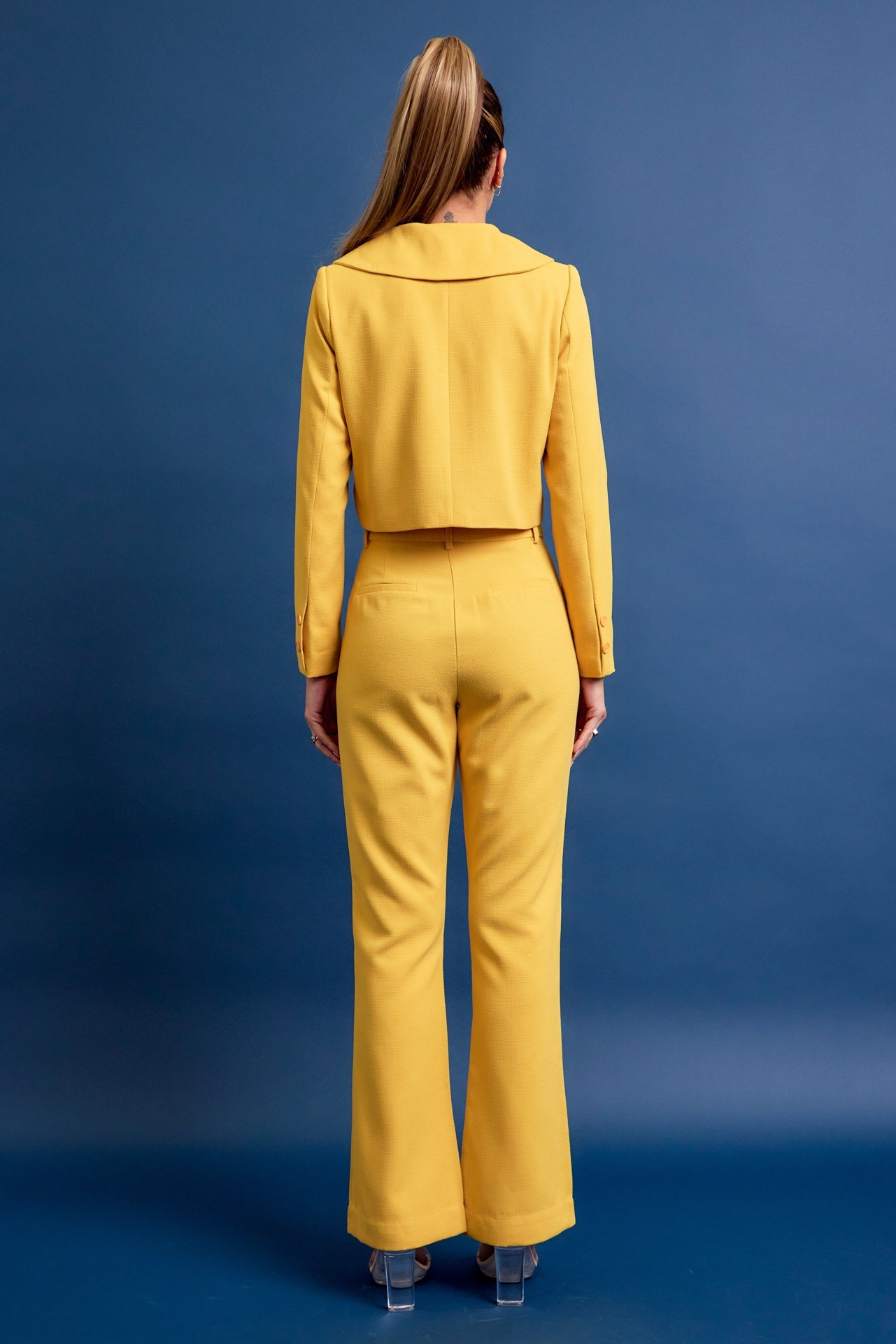 Tweed Jacket With Ribbon And Pants Set