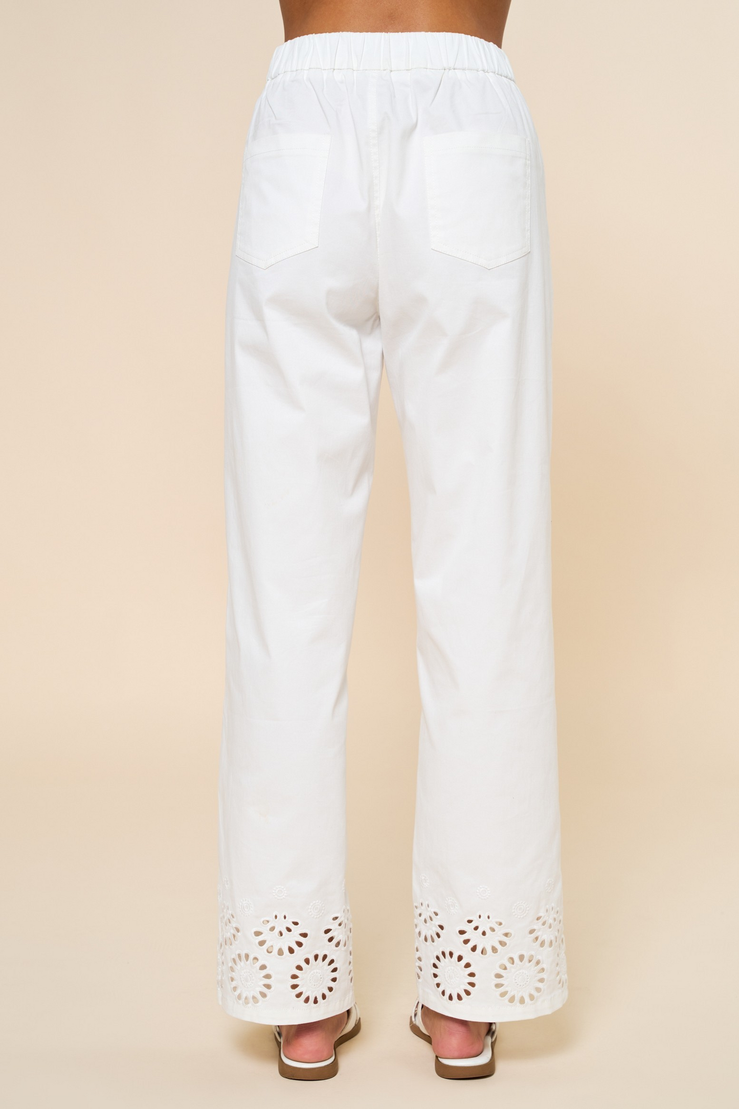 Floral Embroidery Hem Peplum Top AND pants set