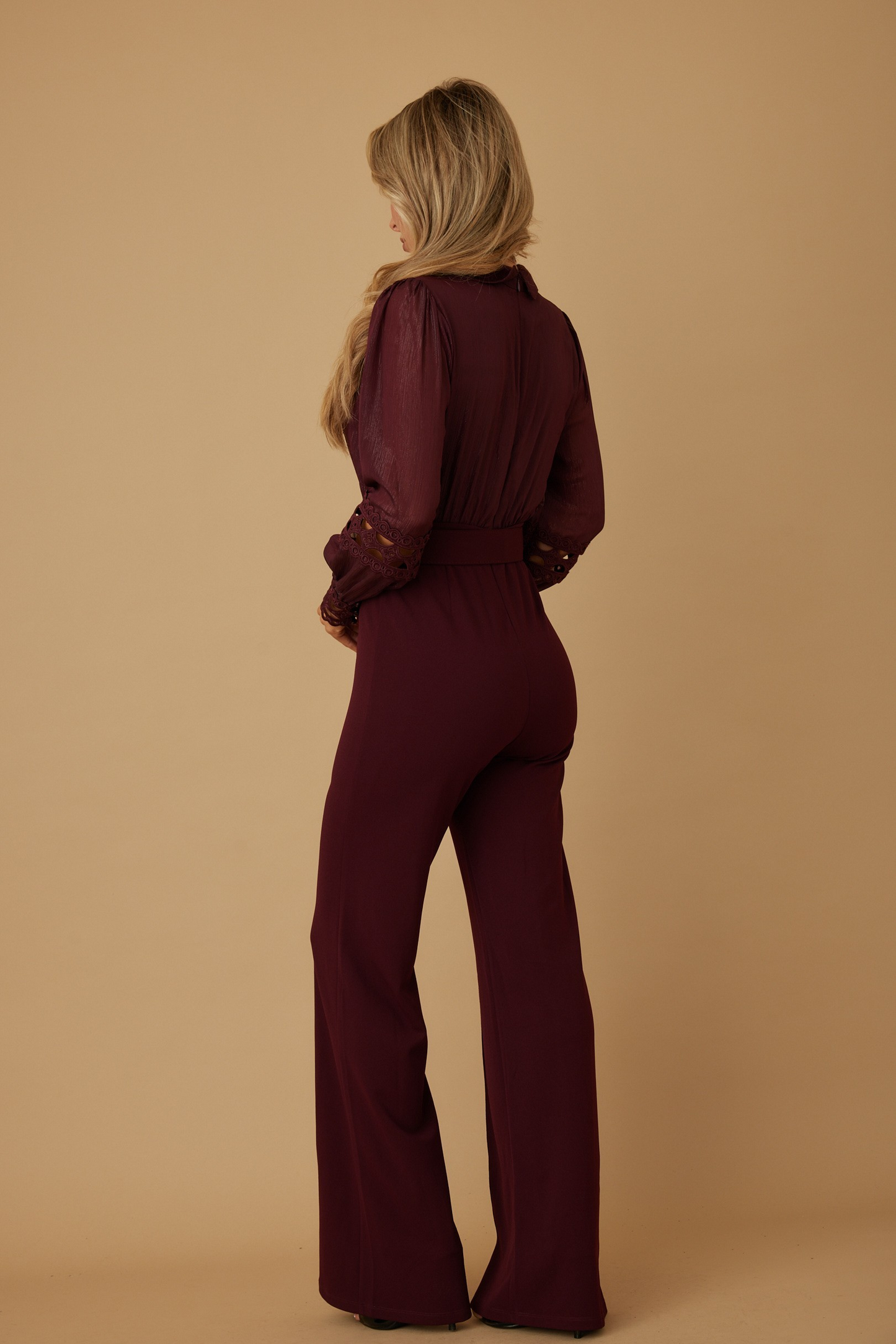 Crochet Detailed Woven Top Fashon Jumpsuit