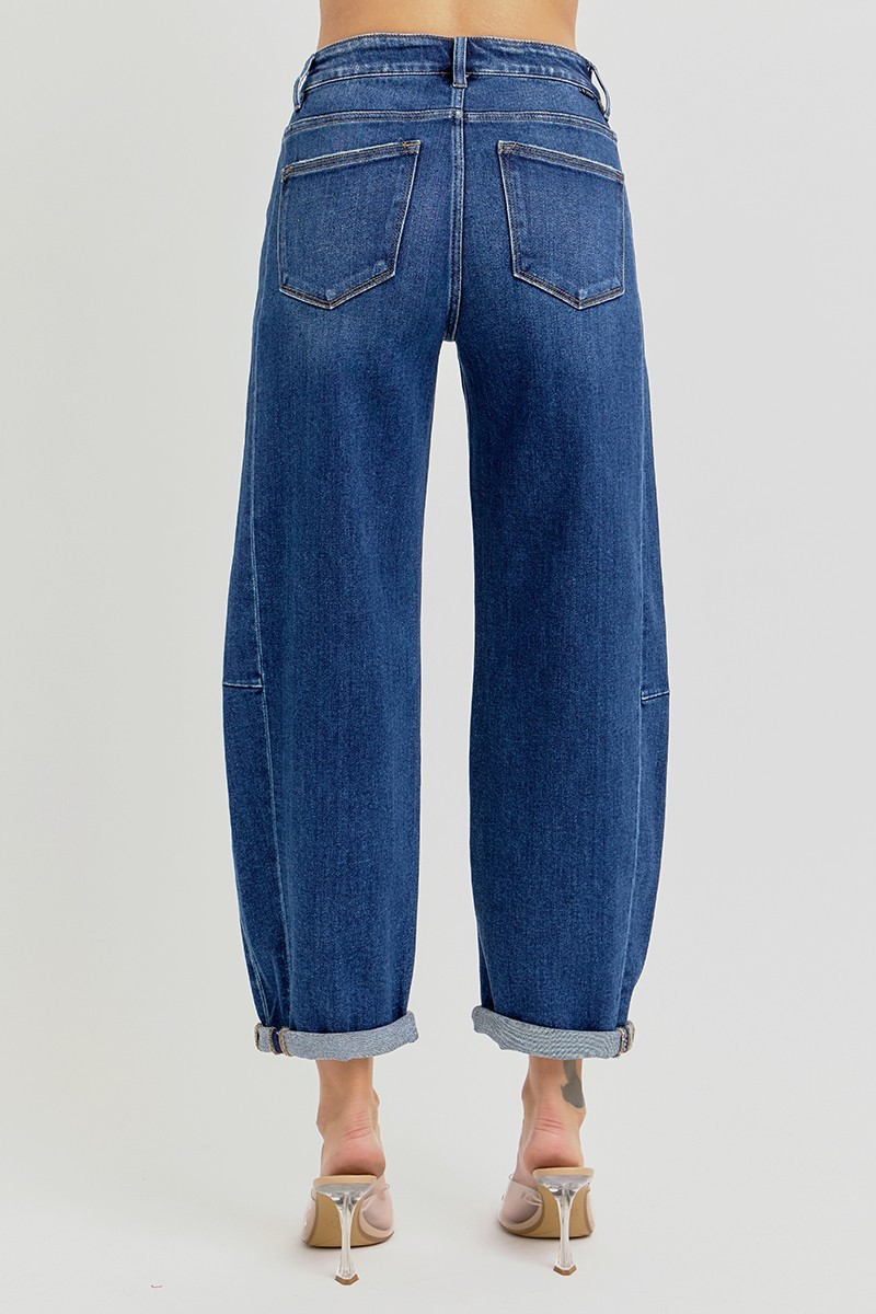 High Rise Barrel Jeans