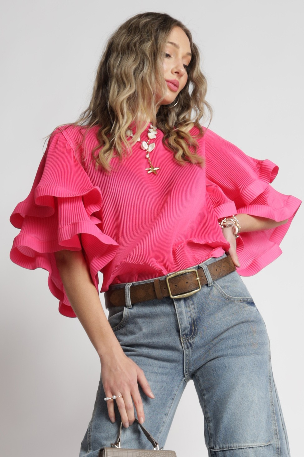 Ruffle Sleeves Blouse