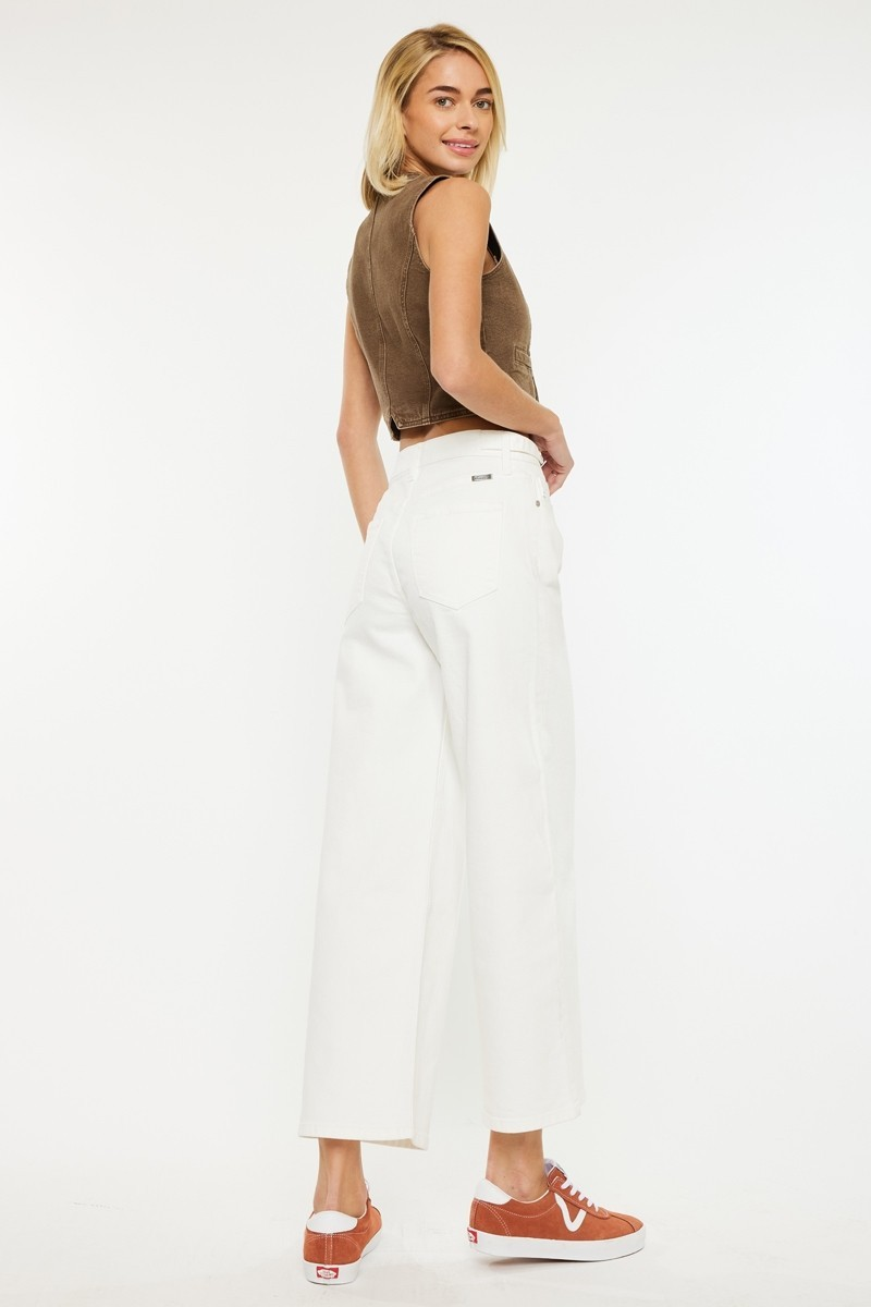 Ultra High Rise Cropped Wide Leg Jeans