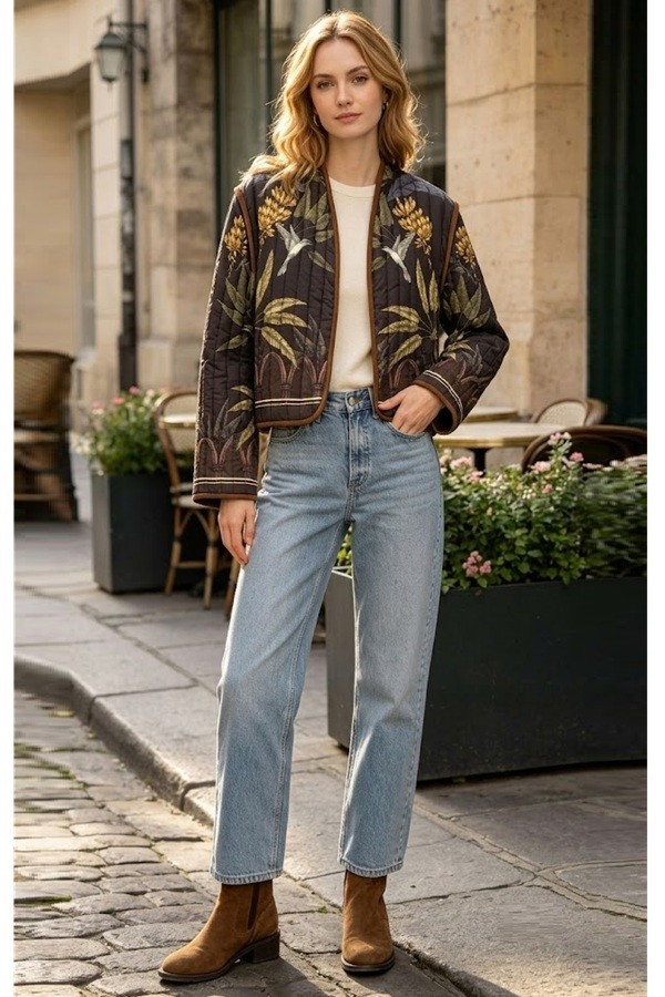 Printed Quilted Jacket