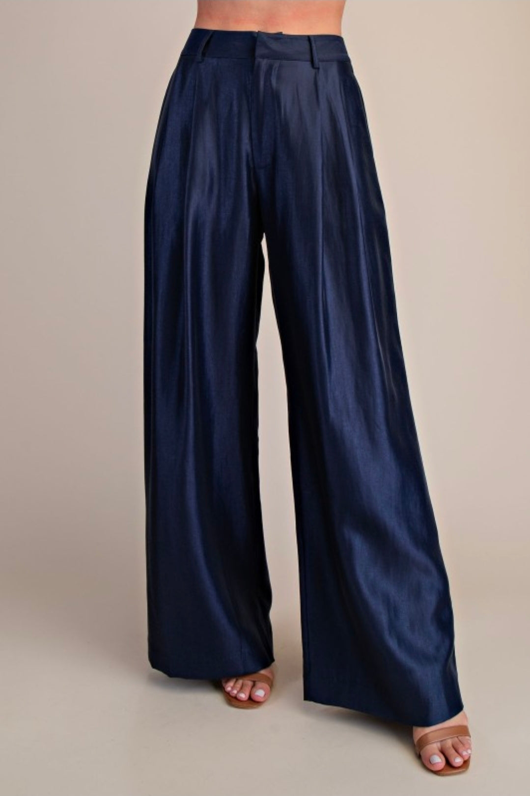 High-waisted Double Pleat Pants