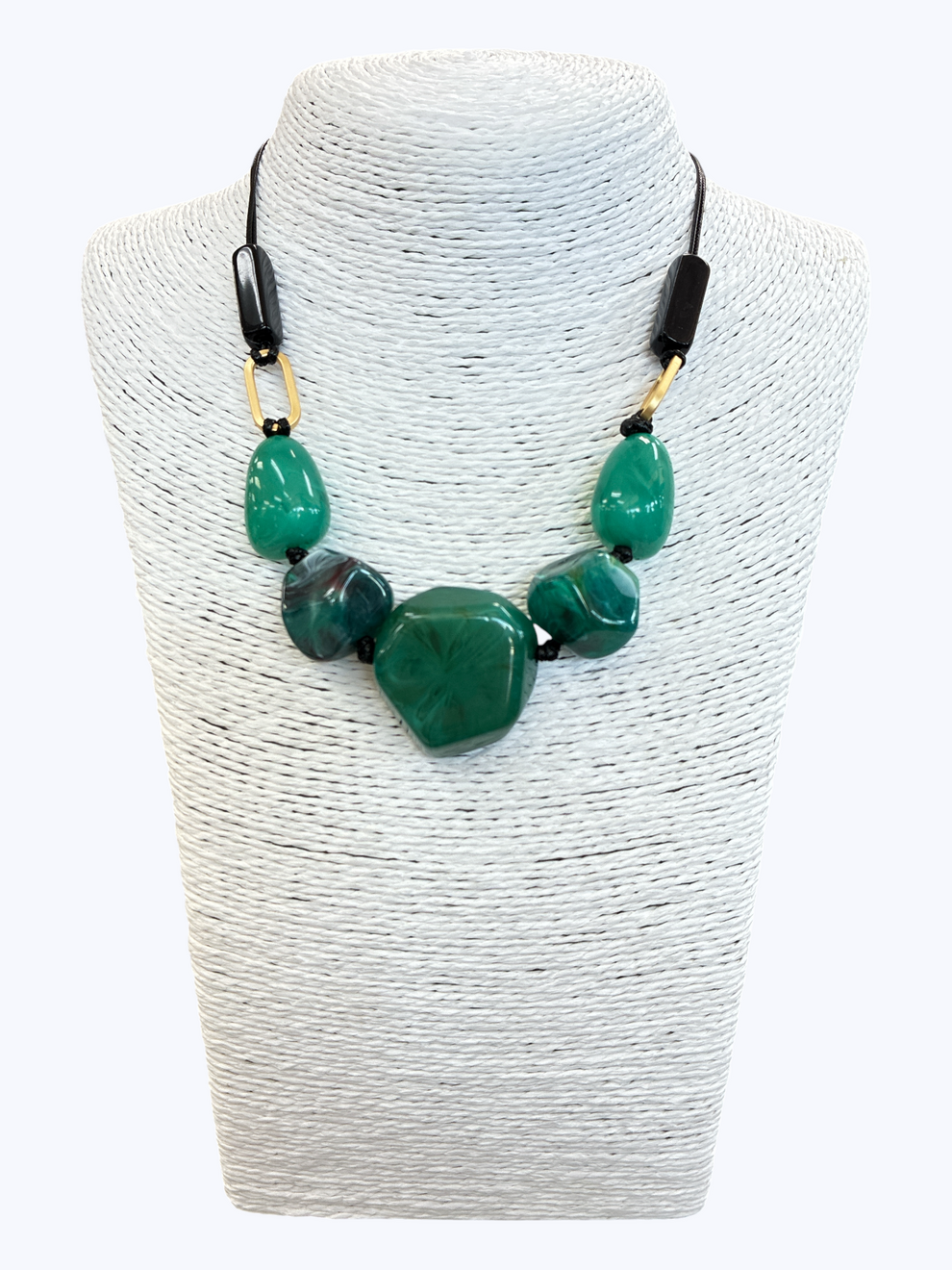 Organic Acrylic Pebble Necklace AJUTABLE
