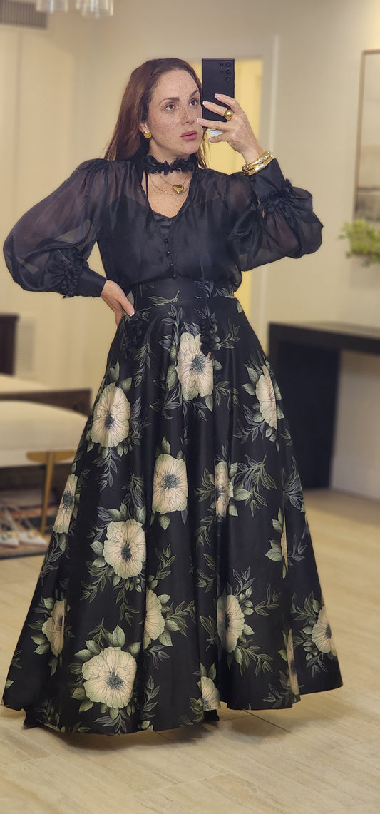 MAXI FALDA ORQUIDEA