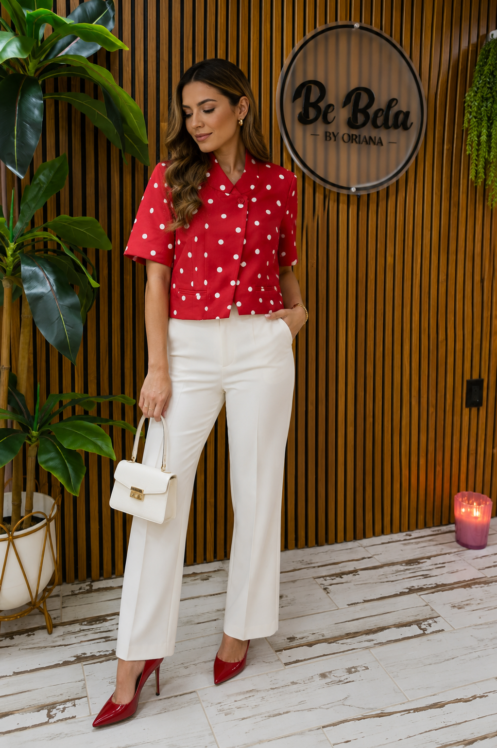 BLAZER ROUGE POLKA
