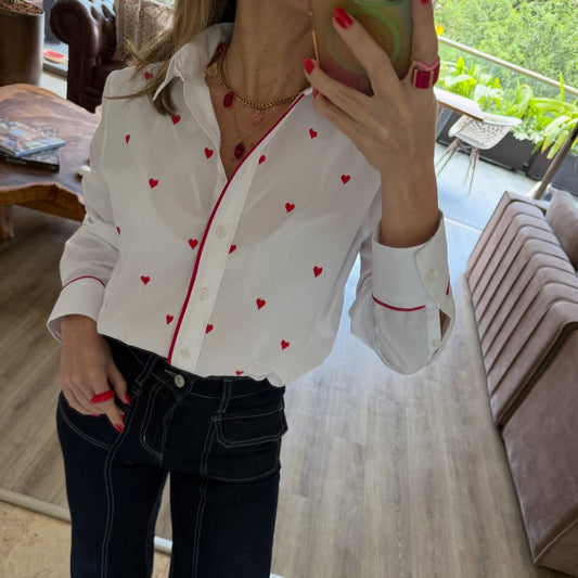 Red Mini Hearts Shirt
