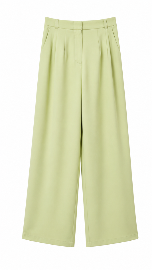 Solid Straight Leg Pants