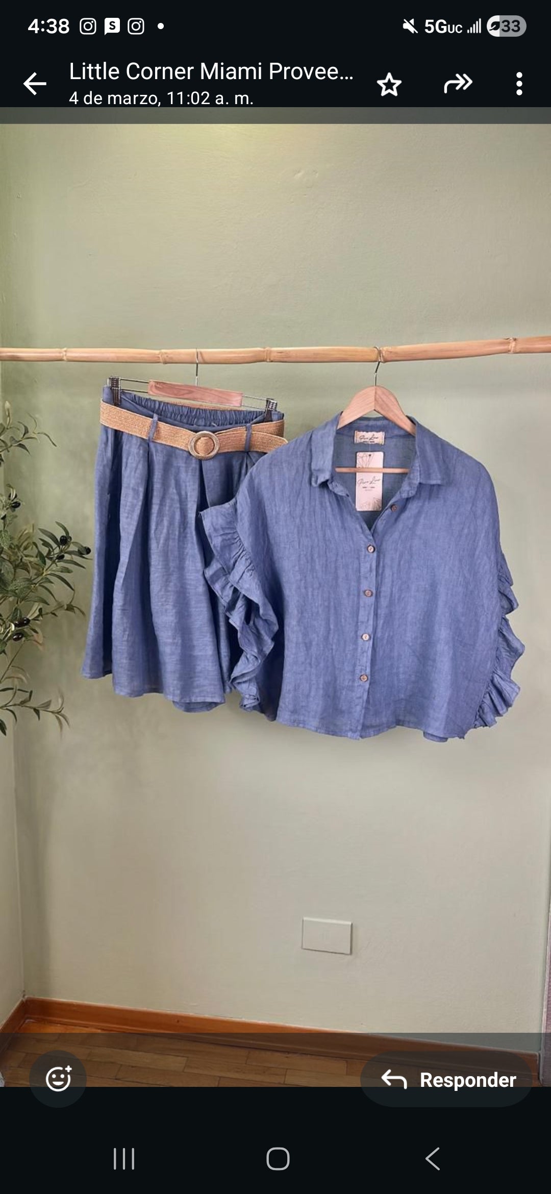 Linen short set