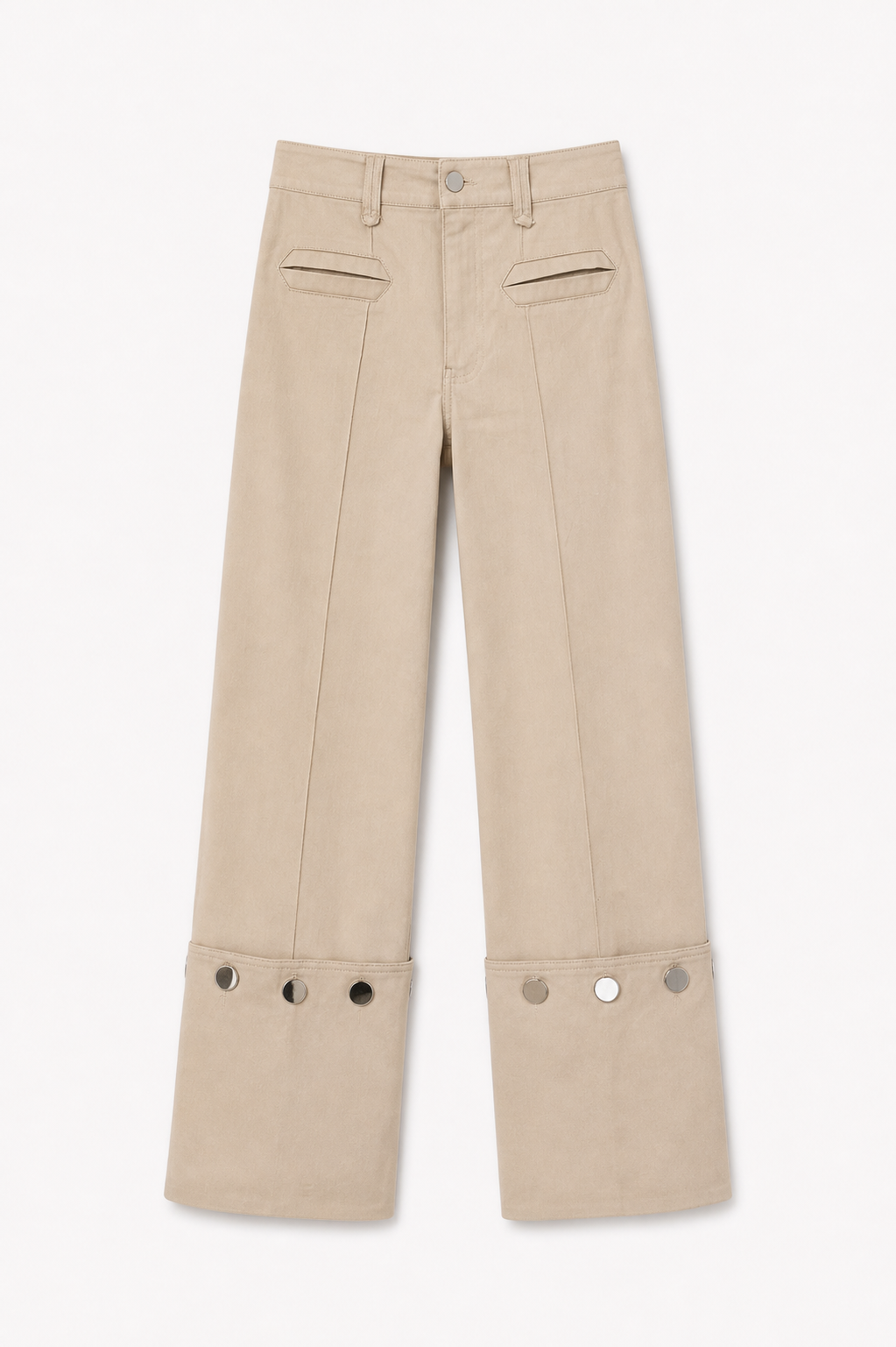 Button detail pants