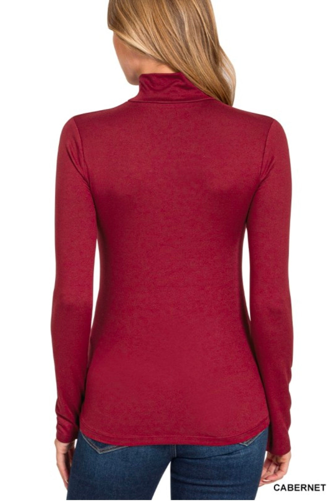 Basic Premium Microfiber Mock Neck Top