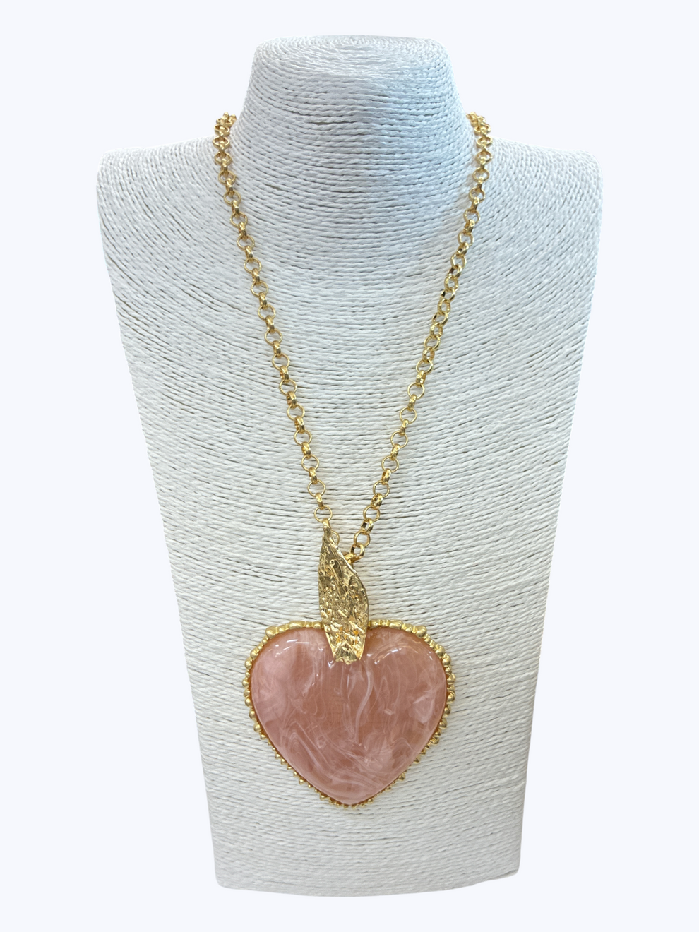 Oversized Heart Pendant Necklace