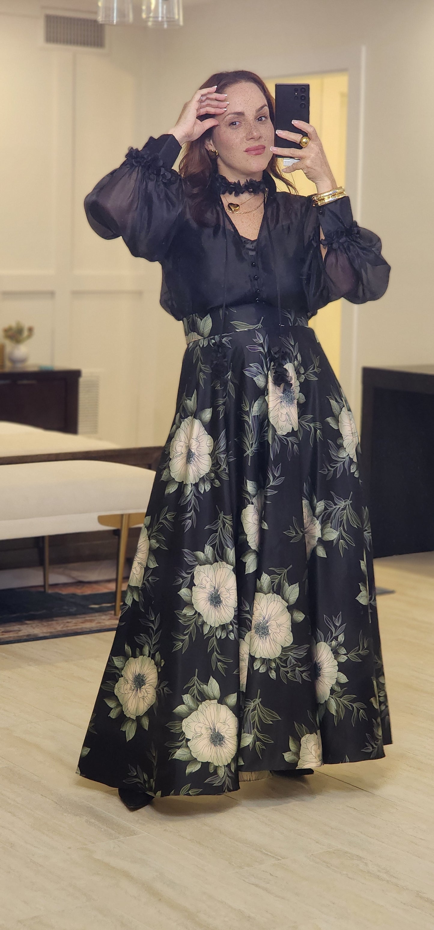 MAXI FALDA ORQUIDEA